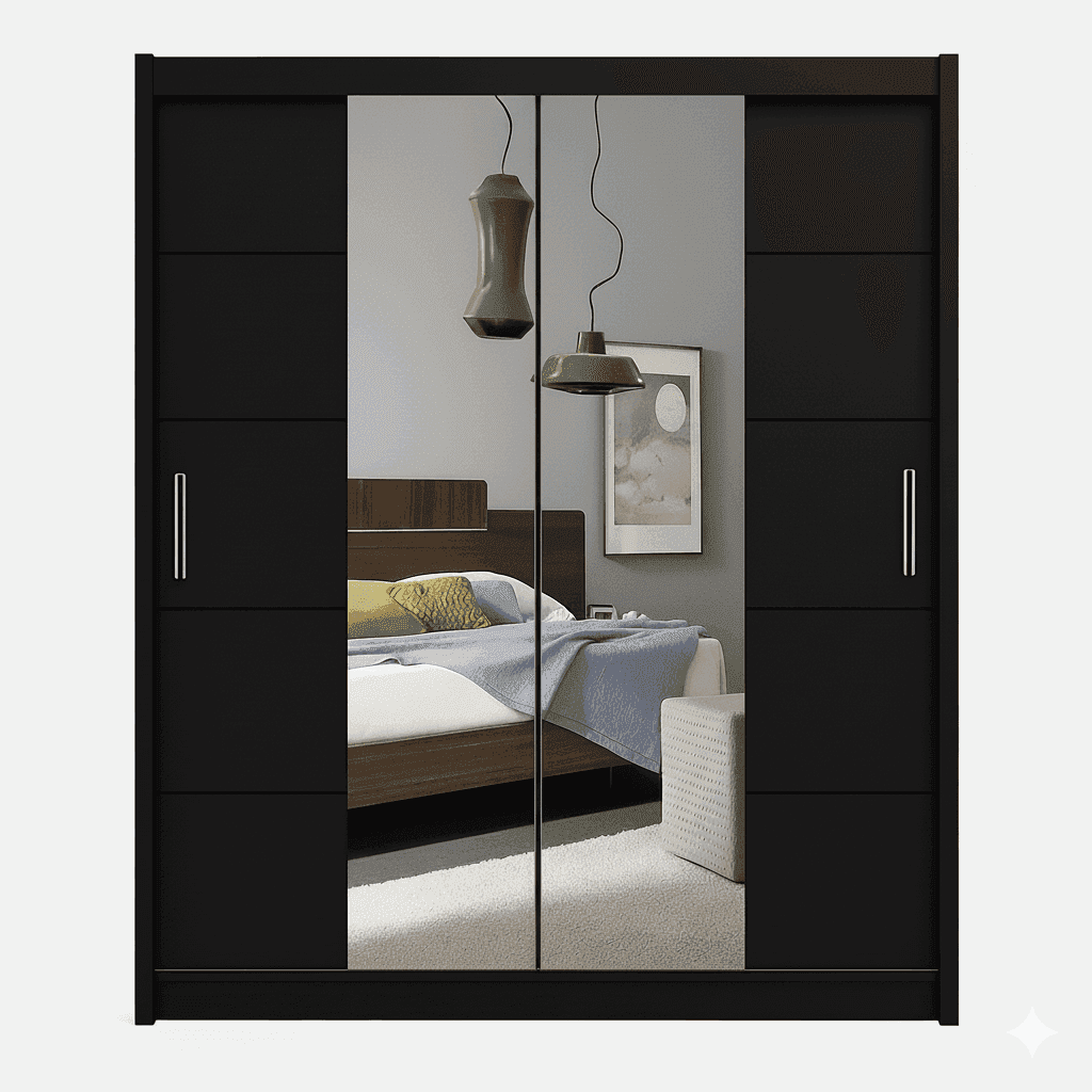 Modern Wardrobe UK - Side view of premium wardrobes from CESS Furniture UK